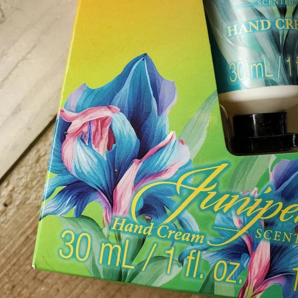 NIB Crystal Waters Juniper Rain Hand Cream and Lip Gloss Gift Set
